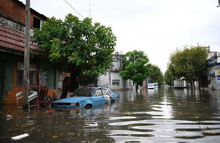 Inundaciones en Buenos Aires. Foto: AFP