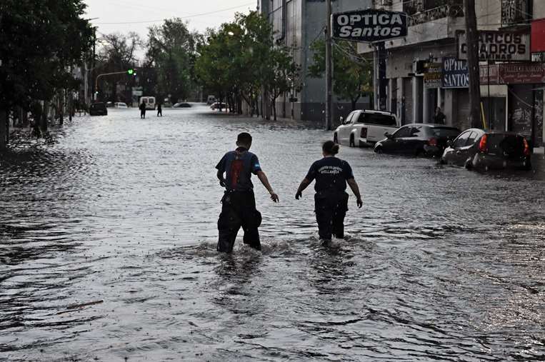 Inundaciones en Buenos Aires. Foto: AFP